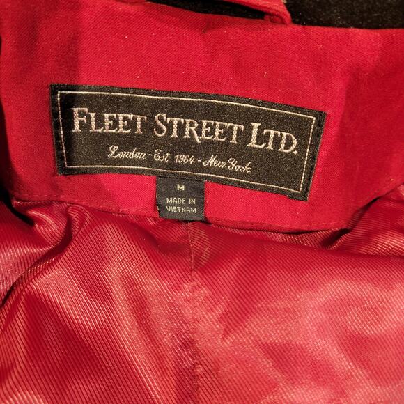 Fleet Street LTD. Removable Hood Full Zip Lined Anorak Jacket Red Womens Size M - Picture 8 of 12